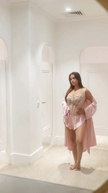 Женский корсет Victoria's Secret с вышивкой 1159856115 (Розовый S)