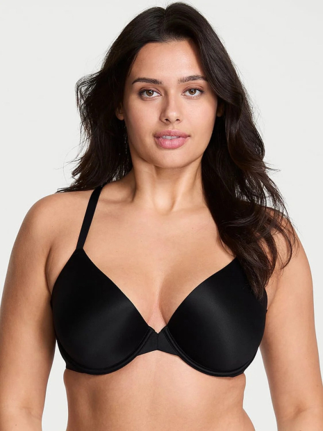 Гладкий бюстгальтер Victoria's Secret с застежкой спереди 1159857118 (Черный 34D)
