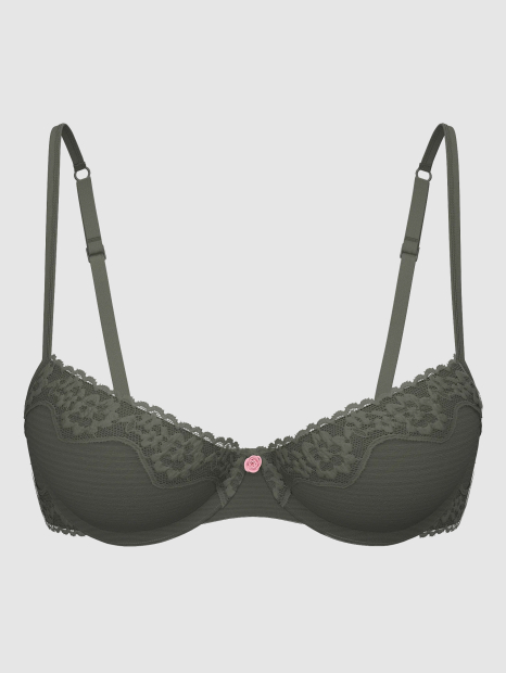 Бюстгальтер Victoria's Secret с кружевом 1159857730 (Зеленый 36B)