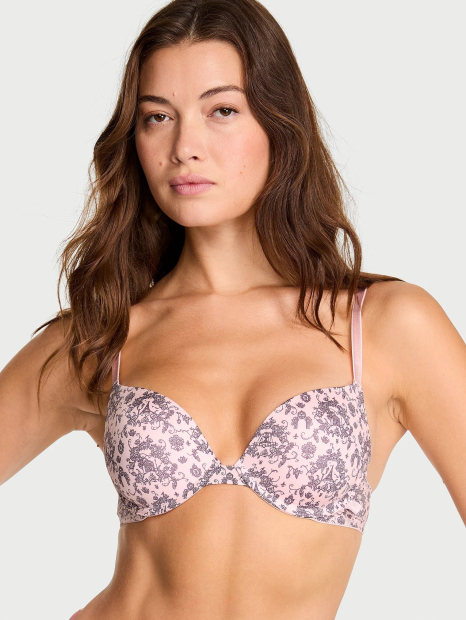Бюстгальтер Push-Up Victoria's Secret з принтом 1159857774 (рожевий 34D)