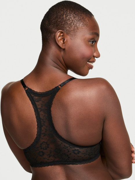 Бюстгальтер Victoria's Secret з мереживною спинкою 1159858695 (Чорний 44D)