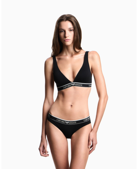 Бюстгальтер жіночий Emporio Armani бралетт з логотипом 1159858932 (Чорний L)