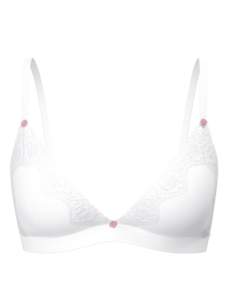 Эластичный бюстгальтер Victoria's Secret бралетт с кружевными вставками 1159859187 (Белый XL)