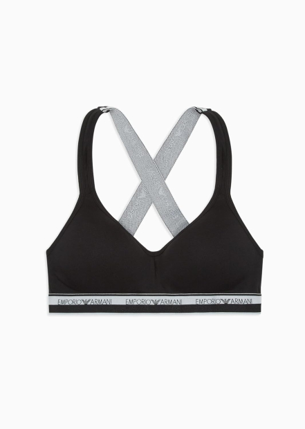 Женский бралетт Emporio Armani с логотипом 1159859810 (Черный XS)