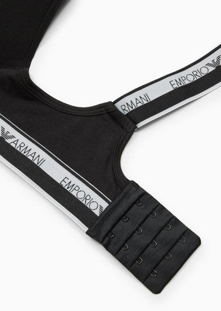 Женский бралетт Emporio Armani с логотипом 1159859810 (Черный XS)