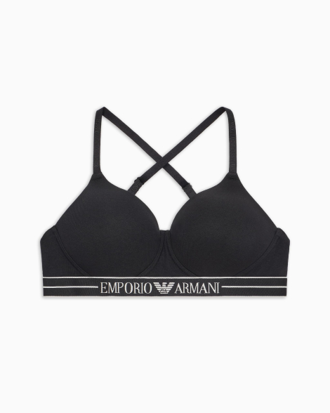 Бюстгальтер жіночий Emporio Armani з логотипом 1159860192 (Чорний L)