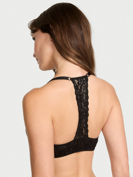 Кружевной бюстгальтер с Т-образной спинкой Victoria's Secret 1159860935 (Черный 34D)