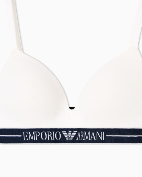 Женский бюстгальтер Emporio Armani с логотипом 1159860987 (Белый XL)