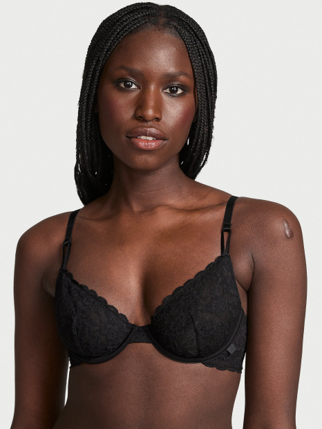 Кружевной бюстгальтер Victoria's Secret 1159861285 (Черный 36C)