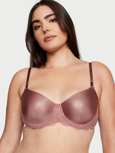 Бюстгальтер Victoria's Secret с блеском 1159861339 (Розовый 34D)