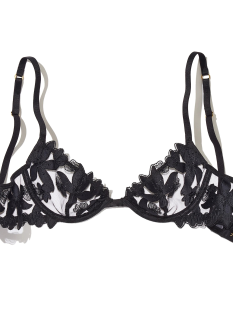 Бюстгальтер з вишивкою Victoria's Secret 1159861342 (Чорний 34C)