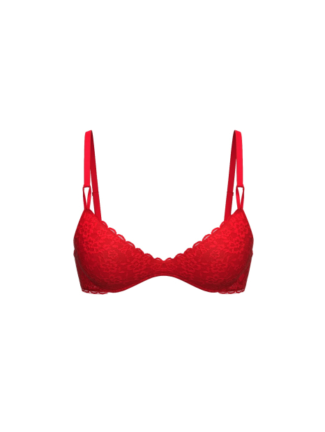 Кружевной бюстгальтер Push-Up Victoria's Secret 1159861779 (Красный 36B)