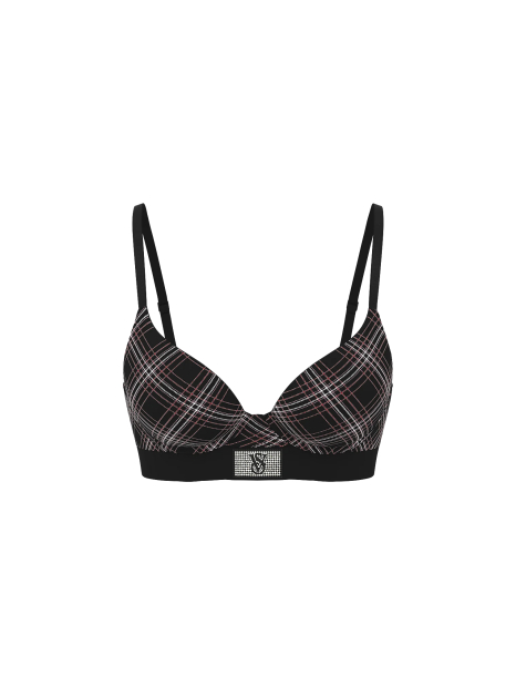 Бюстгальтер Victoria's Secret з логотипом зі страз 1159861989 (Чорний 34C)
