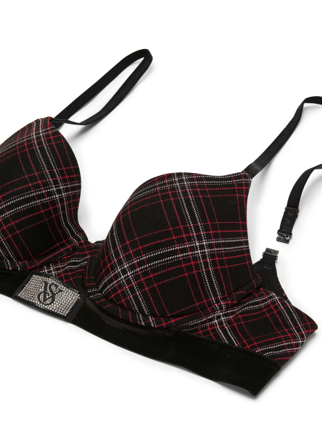 Бюстгальтер Victoria's Secret з логотипом зі страз 1159861989 (Чорний 34C)