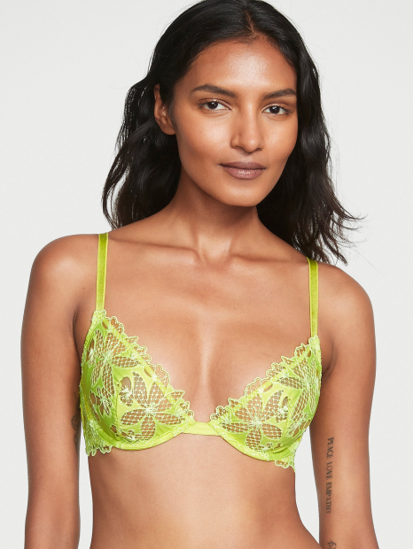Бюстгальтер з вишивкою Victoria's Secret 1159862391 (Салатовий 34C)