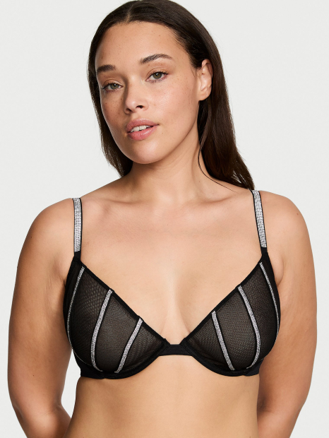 Бюстгальтер зі стразами Victoria's Secret 1159862421 (Чорний 38C)