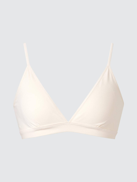 Бюстгальтер триангл UNIQLO бралетт 1159862551 (Молочный S)