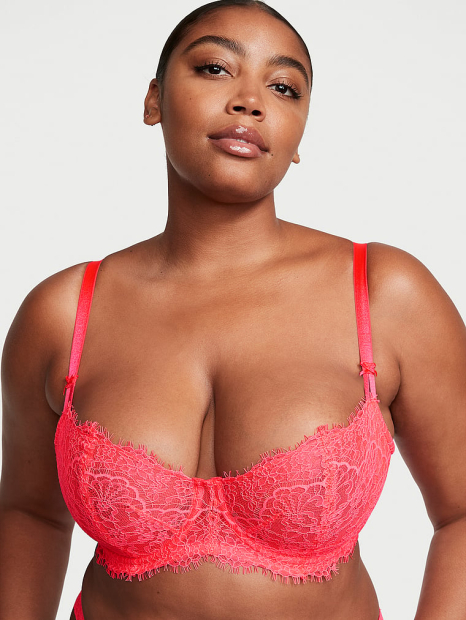 Мереживний бюстгальтер Victoria's Secret балконет 1159862761 (Рожевий 34C)