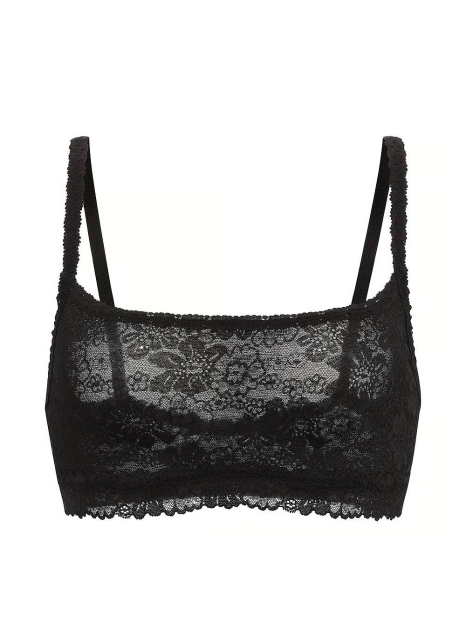 Кружевной бралетт Victoria's Secret Pink бра-топ 1159863011 (Черный L)