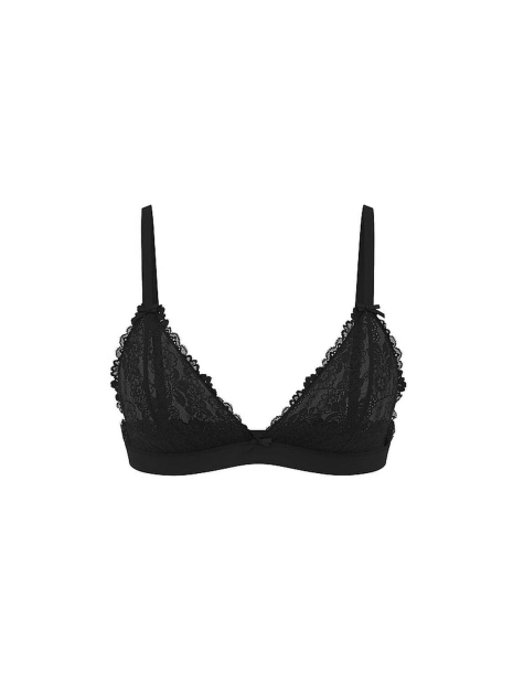 Кружевной бюстгальтер Victoria's Secret Pink бралетт триангл 1159863017 (Черный L)