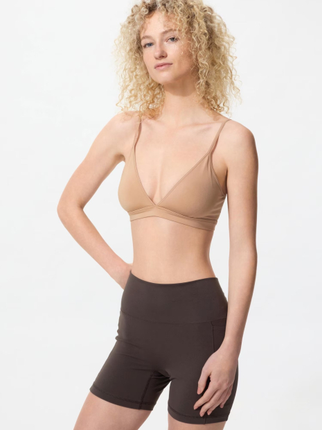 Бюстгальтер триангл UNIQLO бралетт 1159863040 (Бежевый XS)