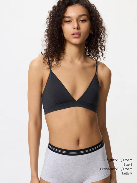 Бюстгальтер триангл UNIQLO бралетт 1159863170 (Черный XS)