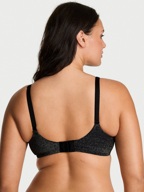 Бюстгальтер Push-Up Victoria's Secret с блеском 1159863644 (Черный 34C)