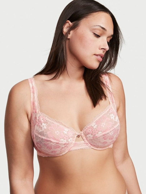 Кружевной бюстгальтер Victoria's Secret 1159863731 (Розовый 34C)