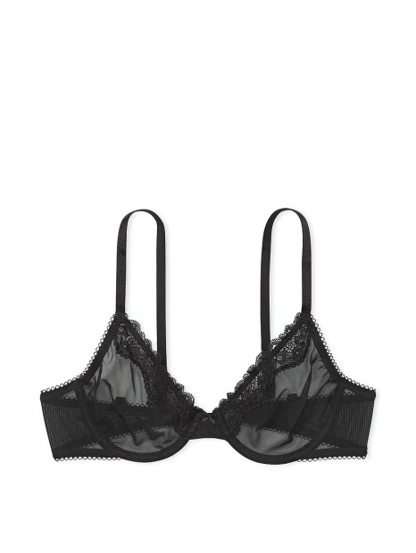 Бюстгальтер с кружевной отделкой Victoria's Secret 1159864693 (Черный 38C)