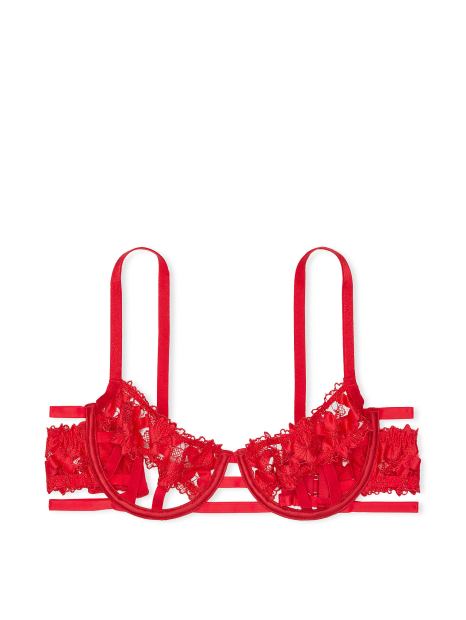 Бюстгальтер Victoria's Secret c цветочной аппликацией 1159864774 (Красный 34D)