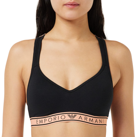 Женский бралетт Emporio Armani с логотипом 1159864955 (Черный L)
