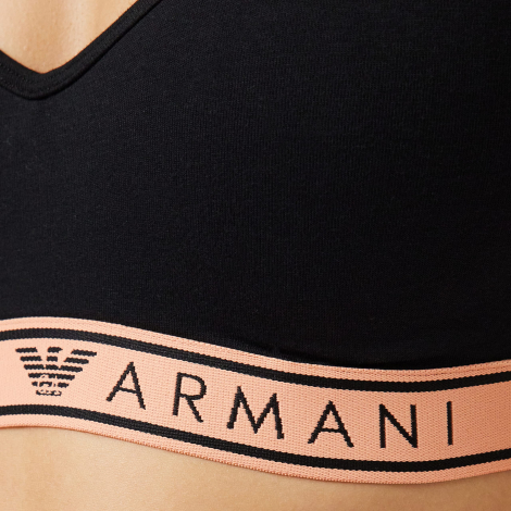 Женский бралетт Emporio Armani с логотипом 1159864955 (Черный L)