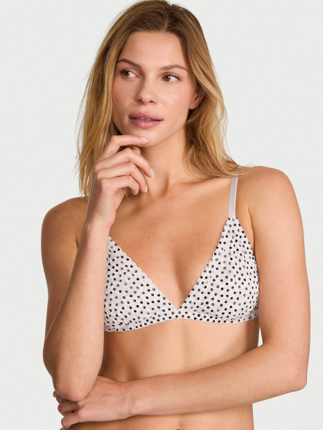 Мягкий кружевной бралетт Victoria's Secret 1159865284 (Белый L)