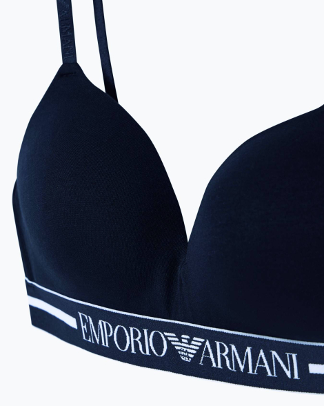 Жіночий бюстгальтер Emporio Armani з логотипом 1159910681 (Синій XL)