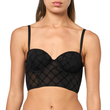 Женский бюстгальтер Emporio Armani корсет-бюстье 1160053363 (Черный 34B)