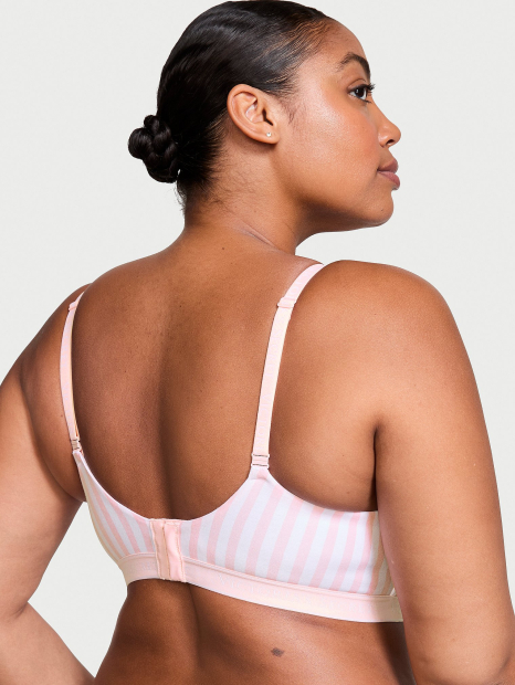 Бюстгальтер без кісточок Victoria's Secret 1160074865 (Білий/Рожевий 40C)