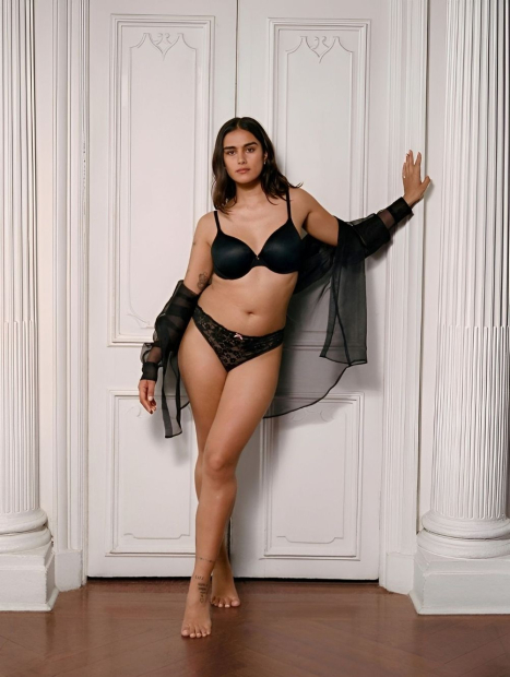 Бюстгальтер Victoria's Secret с кружевом 1160479677 (Черный 38DD)