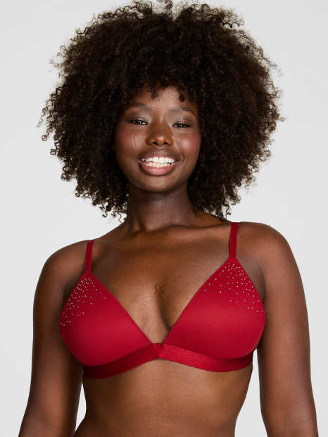 Бралетт Push-Up Victoria's Secret Pink зі стразами 1160503624 (Червоний M)