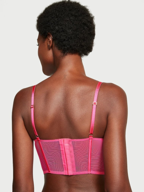 Корсетний топ Victoria's Secret з вишивкою 1160575987 (Рожевий S)