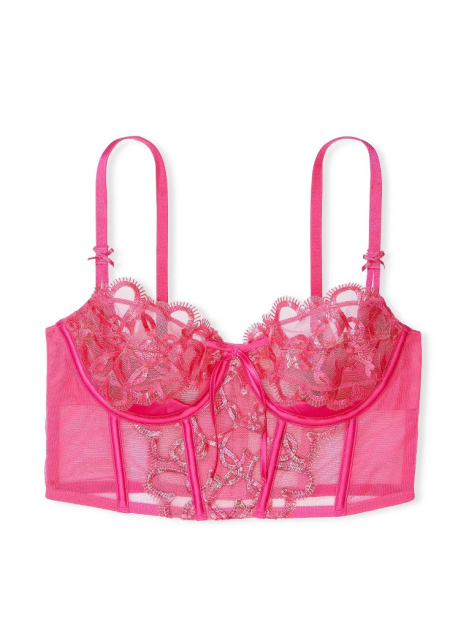 Корсетний топ Victoria's Secret з вишивкою 1160575987 (Рожевий S)