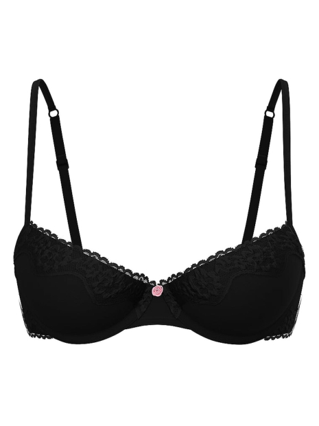 Бюстгальтер с кружевной отделкой Victoria's Secret 1160581642 (Черный 38C)