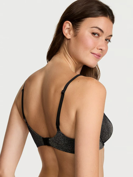 Бюстгальтер Victoria's Secret з блиском 1160690762 (Чорний 38D)
