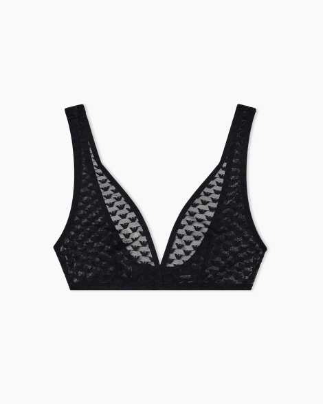 Женский бралетт Emporio Armani сетчатый бюст 1160755760 (Черный S)