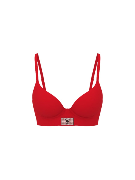 Бюстгальтер Victoria's Secret с логотипом из страз 1160790324 (Красный 36D)