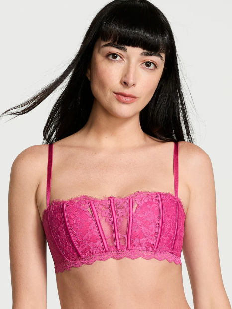 Мереживний бюстгальтер Victoria's Secret 1161138319 (Рожевий XL)