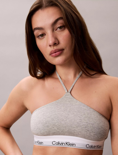 Бралетт с бретелями-халтер Calvin Klein 1161158041 (Серый S)