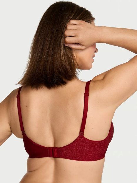 Бюстгальтер Push-Up Victoria's Secret с блеском 1161660496 (Красный 34A)