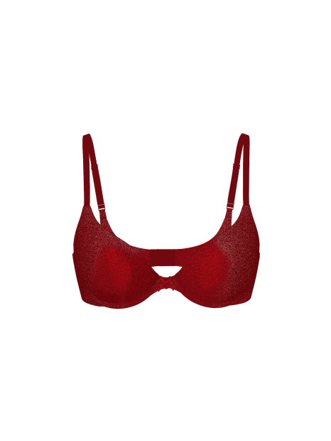 Бюстгальтер Push-Up Victoria's Secret с блеском 1161541216 (Красный 36D)