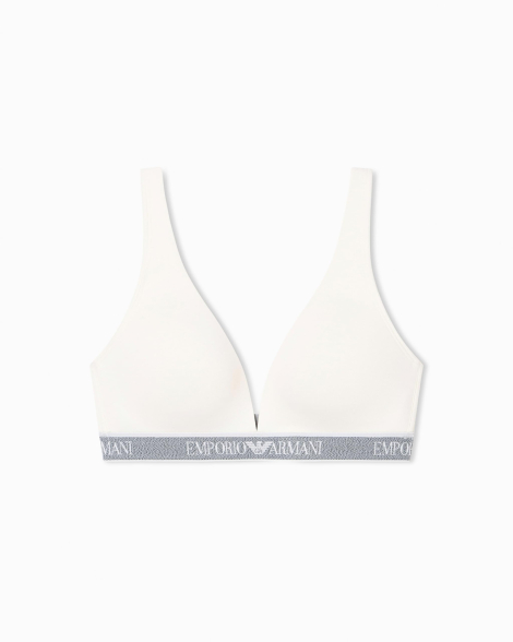 Женский бралетт Emporio Armani с логотипом 1161675184 (Молочный M)
