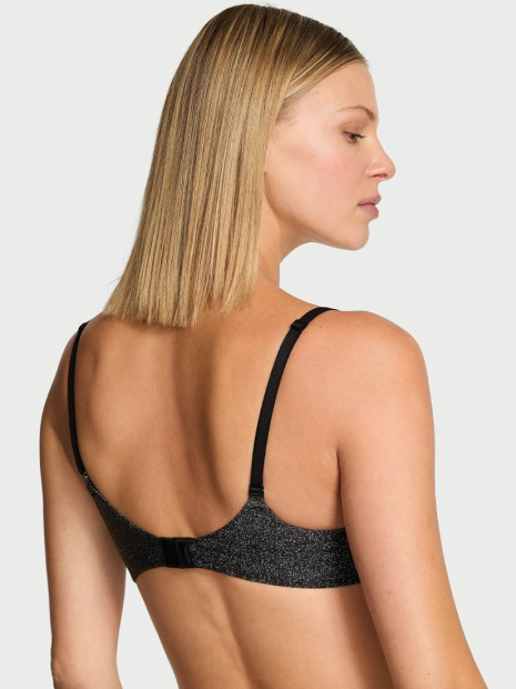 Бюстгальтер Victoria's Secret с блеском 1161976757 (Черный 38D)
